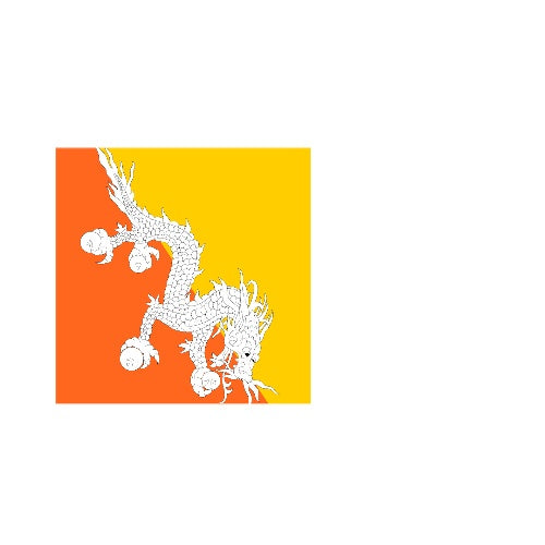 Fanion Table Drapeau Bhoutan en Polyester