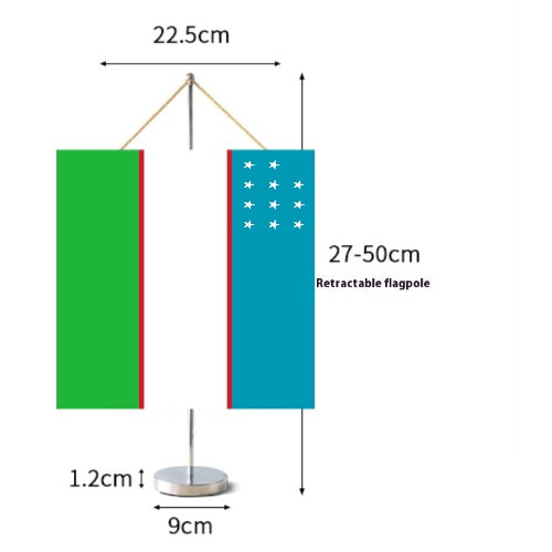 Fanion Table Drapeau Ouzbékistan en Polyester