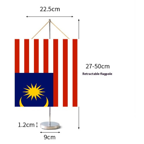 Fanion Table Drapeau Malaisie en Polyester