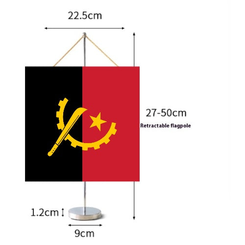 Fanion Table Drapeau Angola en Polyester