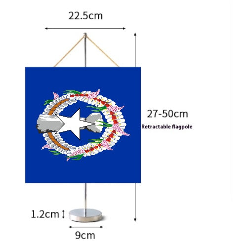 Fanion Table Drapeau de l'Îles Mariannes du Nord en Polyester