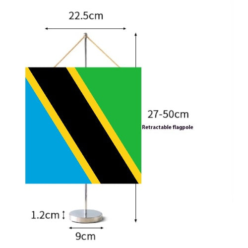 Fanion Table Drapeau Tanzanie en Polyester
