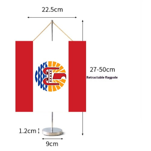 Fanion Table Drapeau Polynésie française en Polyester