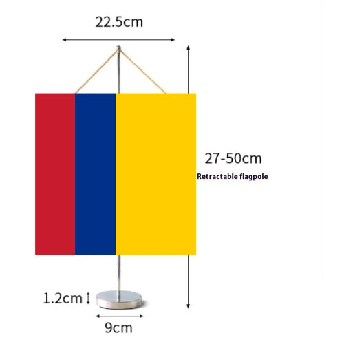 Fanion Table Drapeau Colombie en Polyester