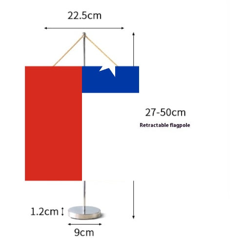 Fanion Table Drapeau Chili en Polyester
