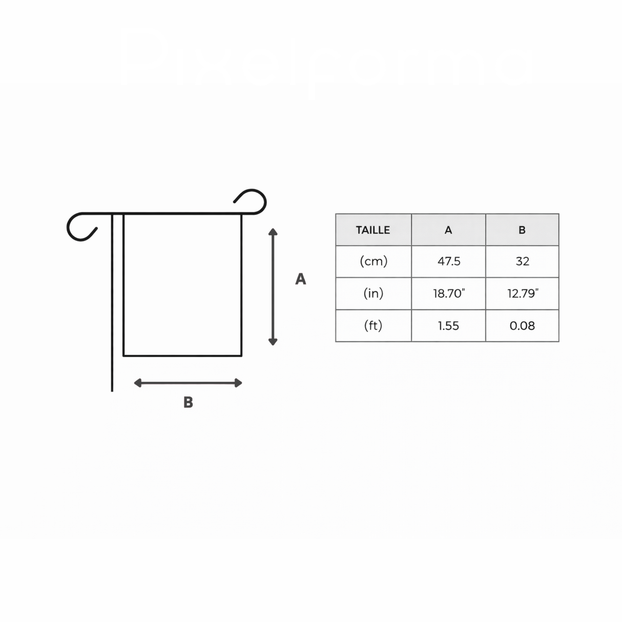 Drapeau jardin jersey polyester résistant format vertical
