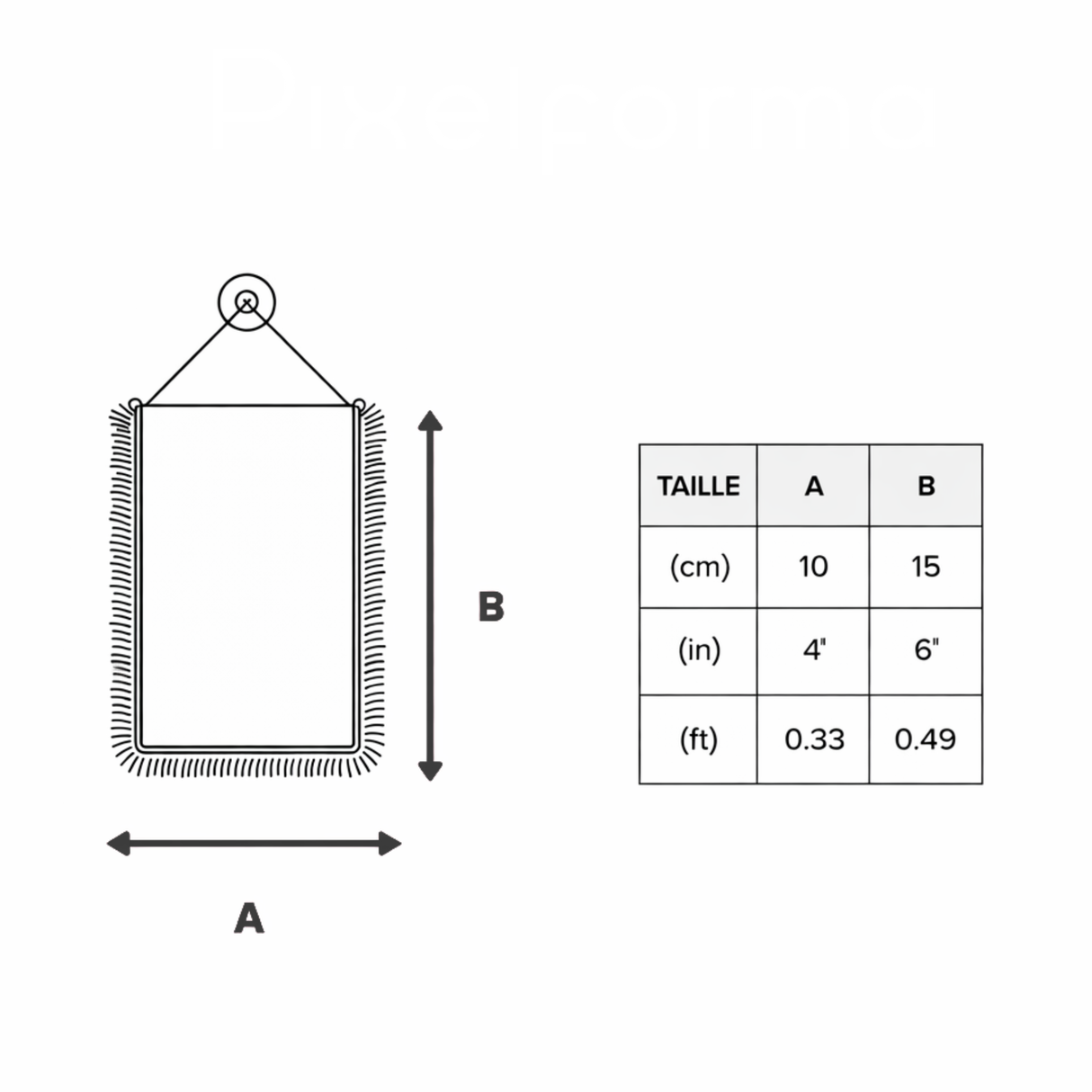 Fanion voiture birmanie en polyester à suspendre élégant