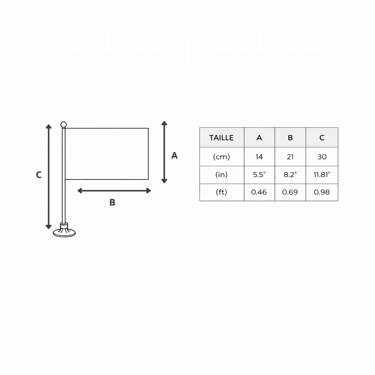 Mini drapeau maldives polyester avec ventouse pour vitre
