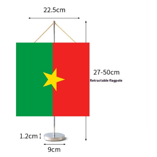 Fanion Table Drapeau Burkina Faso en Polyester