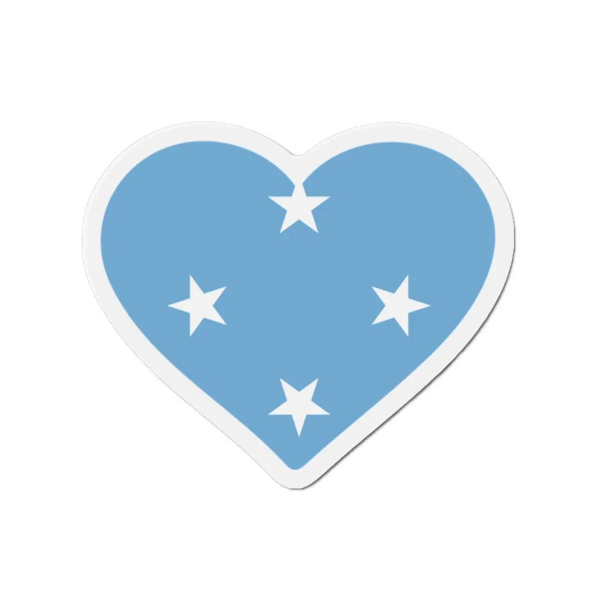 Aimant cœur drapeau états fédérés forme décorative