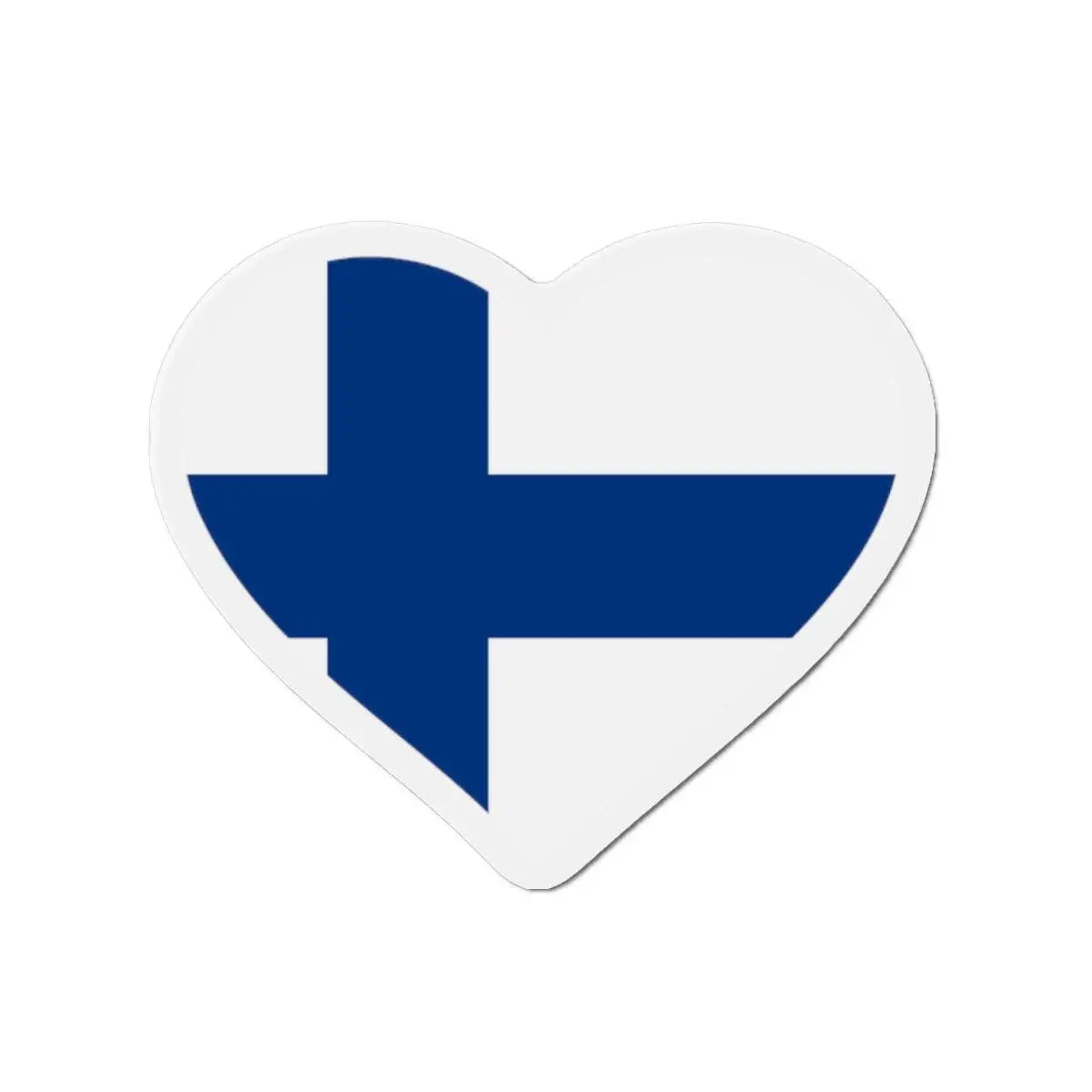 Aimant coeur drapeau finlande forme décorative colorée