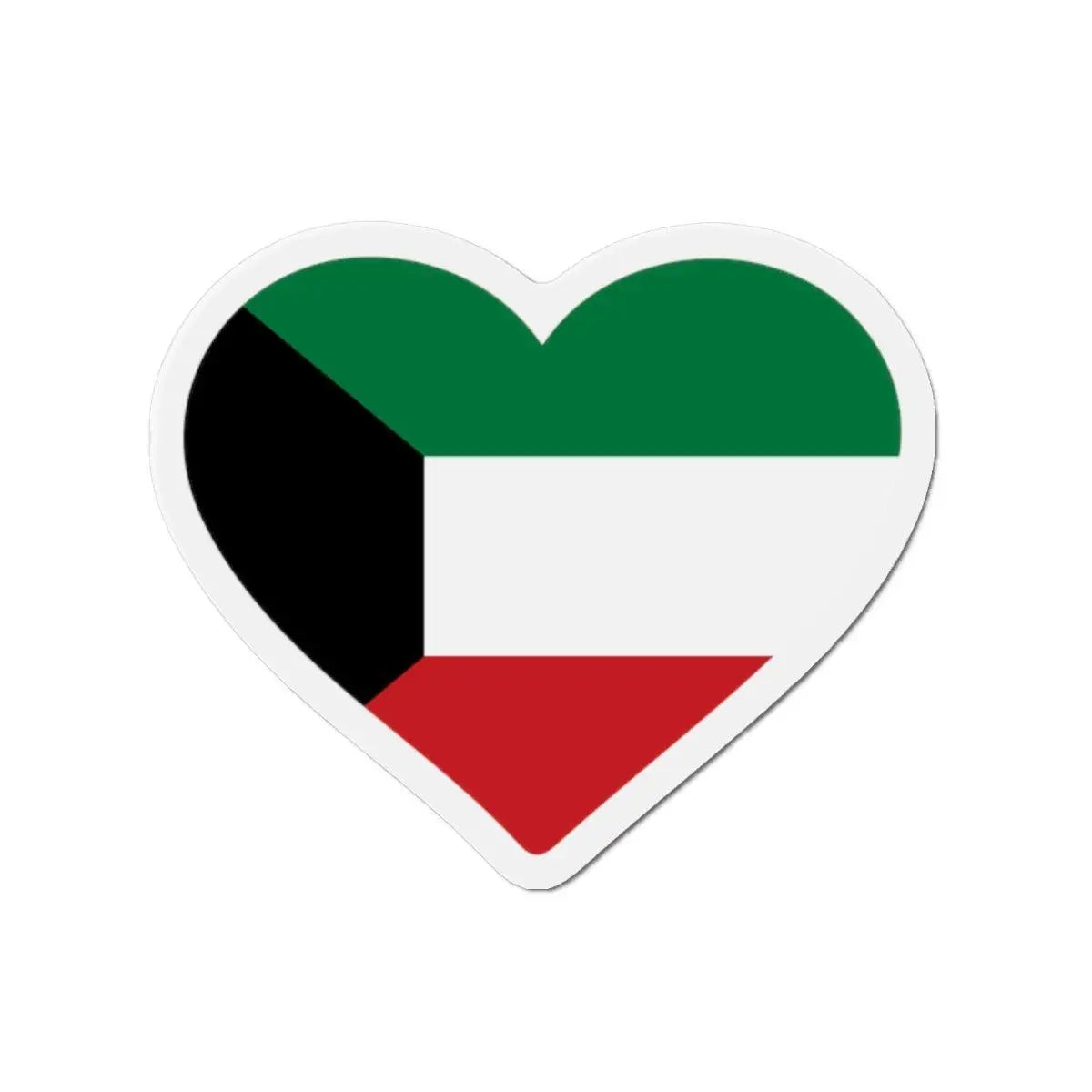 Aimant coeur drapeau koweït forme originale décorative