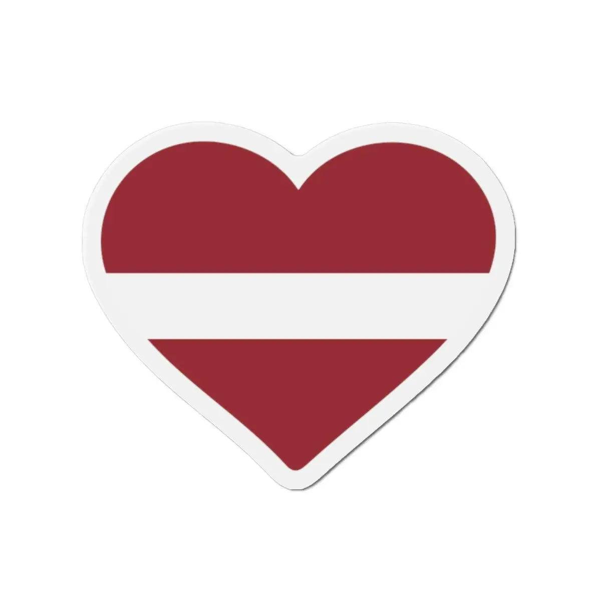 Aimant cœur drapeau lettonie en pvc décoratif magnétique