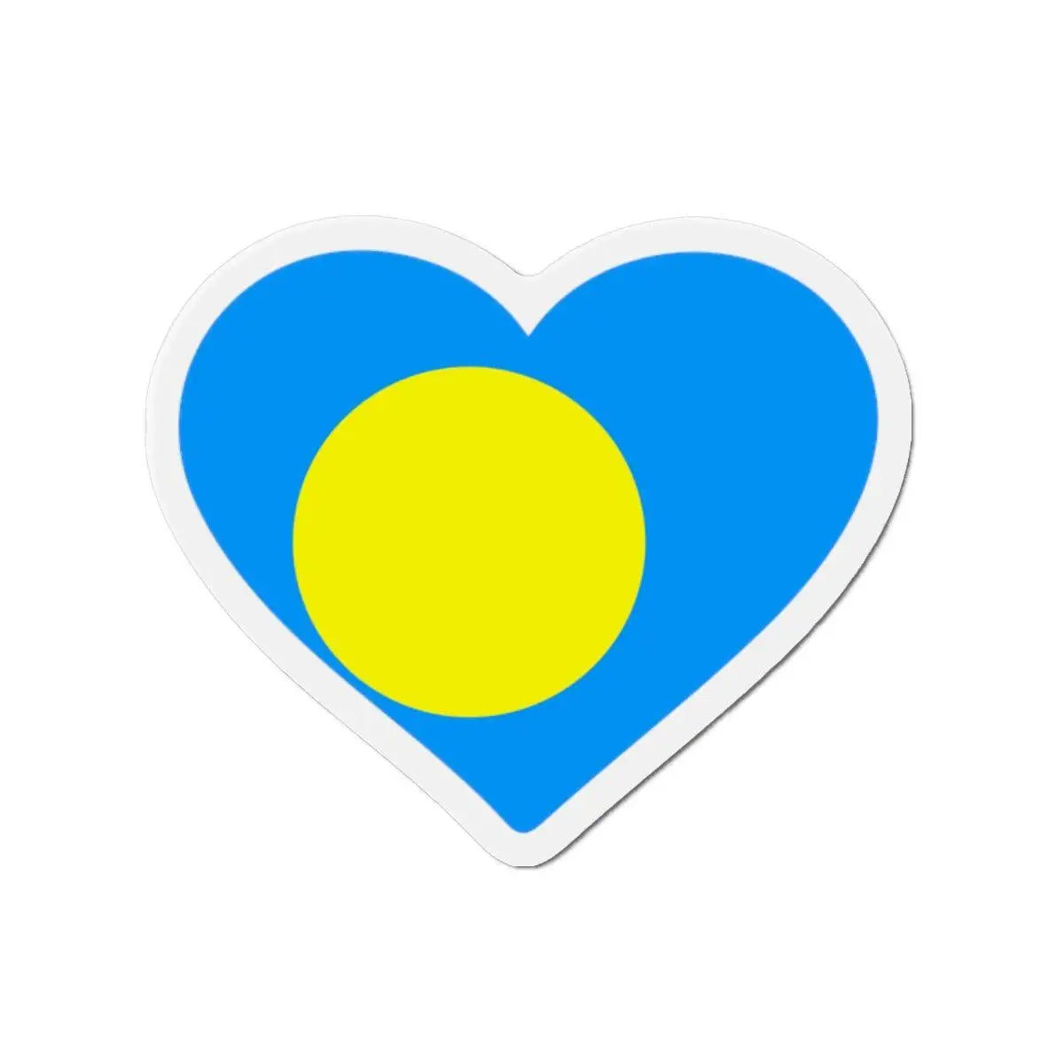 Aimant cœur drapeau palaos déco métal souvenir coloré