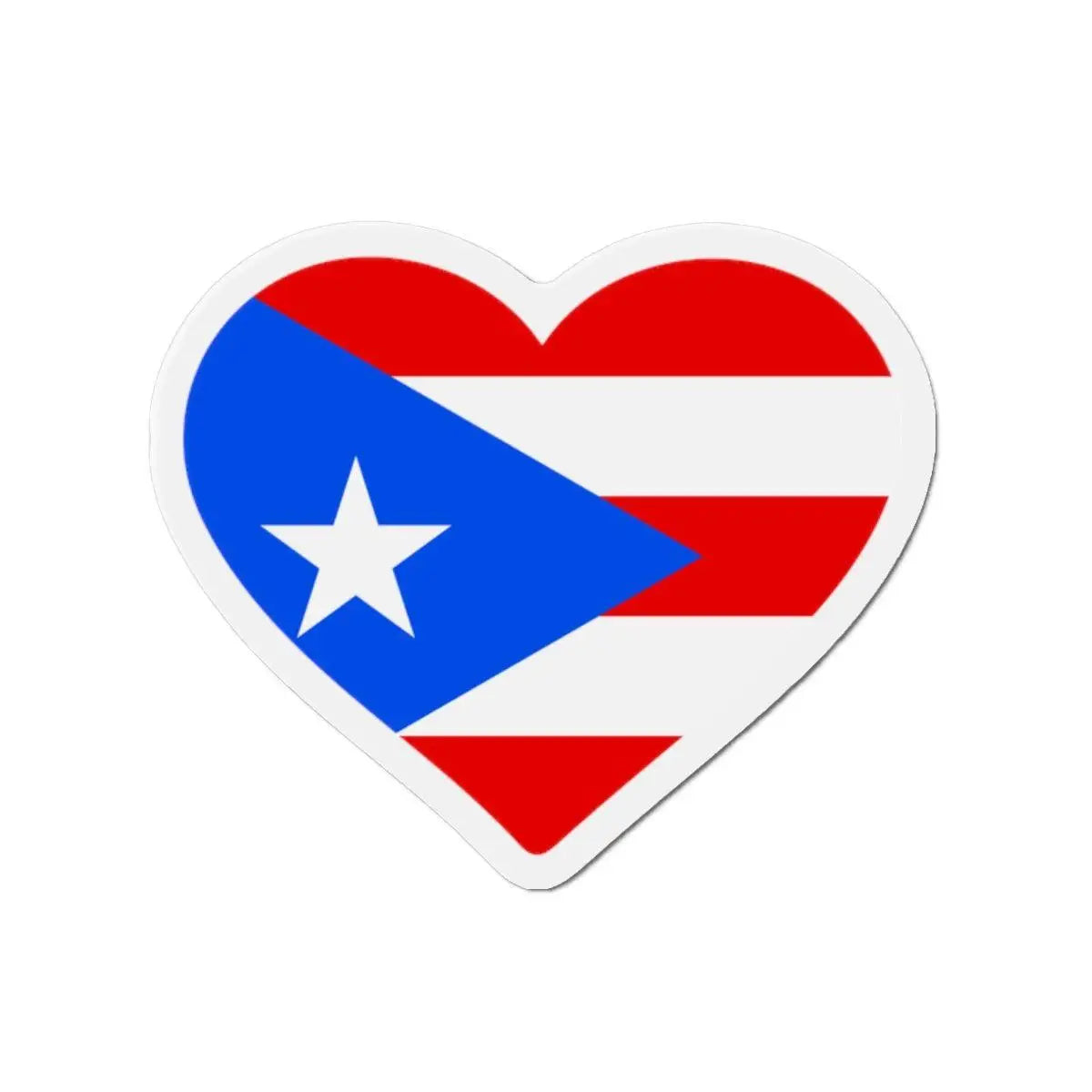 Aimant coeur drapeau porto rico forme décorative aimantée