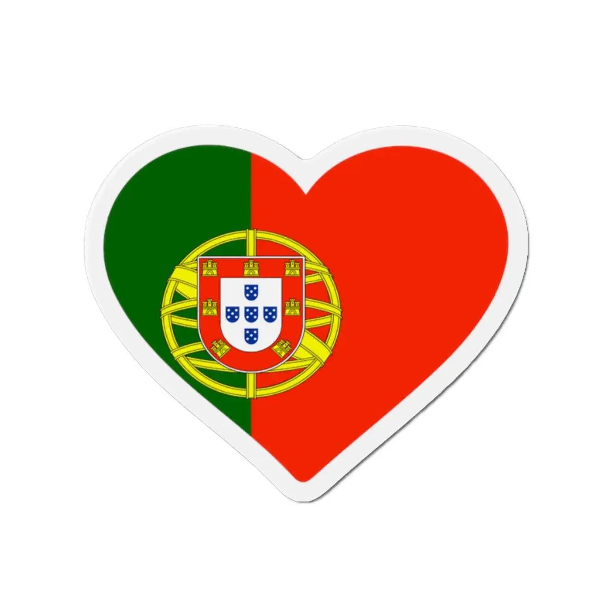 Aimant cœur drapeau portugal forme décorative souvenir