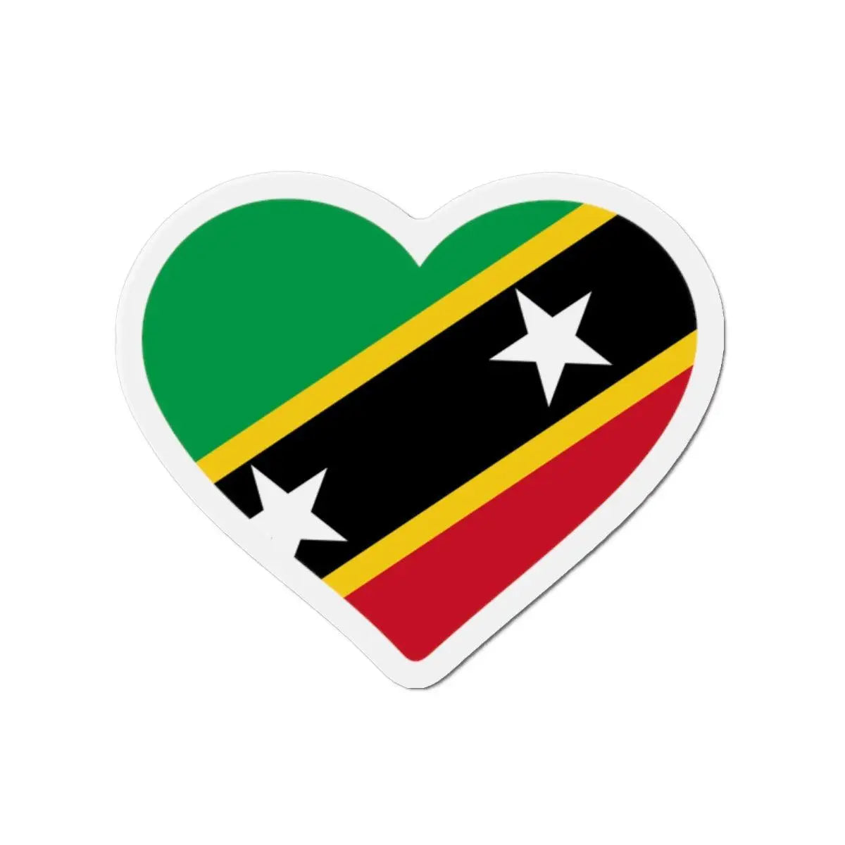 Aimant cœur drapeau saint-christophe-et-niévès décoratif