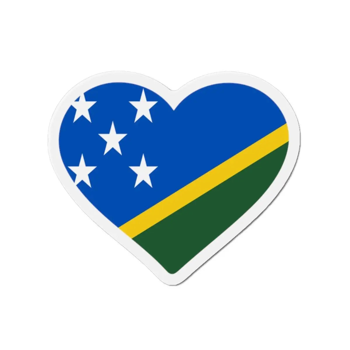 Aimant coeur drapeau salomon forme originale décorative