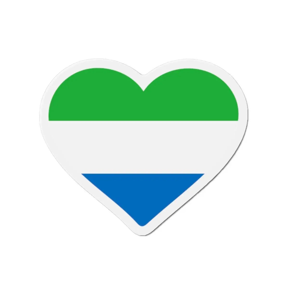 Aimant coeur drapeau sierra leone décoration magnétique