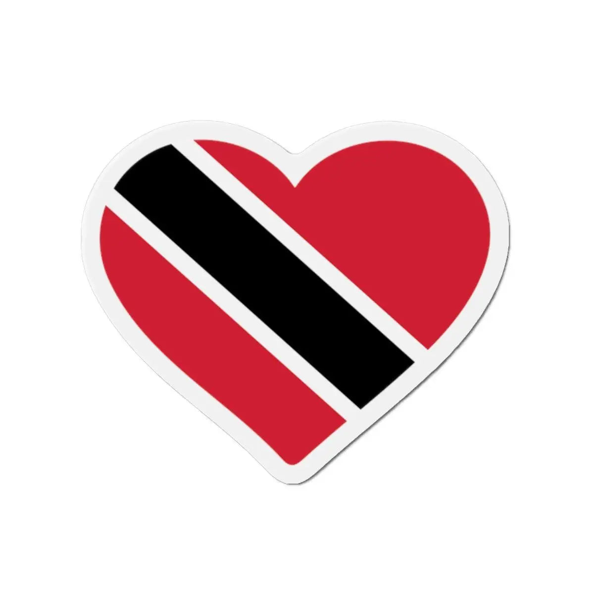 Aimant cœur drapeau trinité-et-tobago finition brillante
