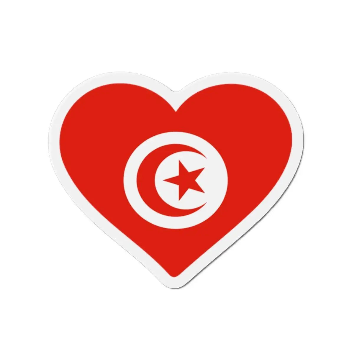 Aimant cœur drapeau tunisie forme décorative magnétique