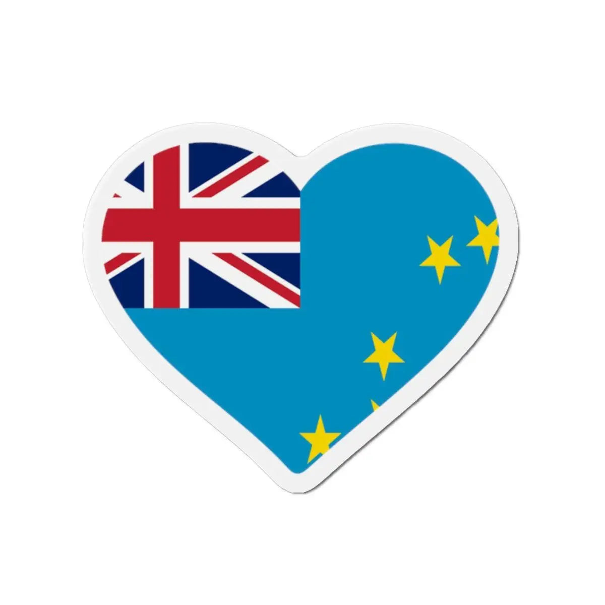 Aimant coeur drapeau tuvalu forme décorative pour frigo