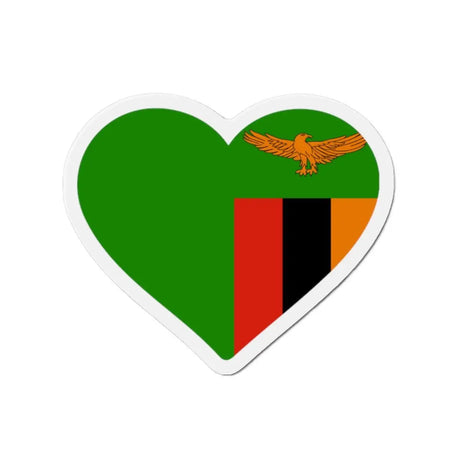 Aimant coeur drapeau zambie forme originale décoratif