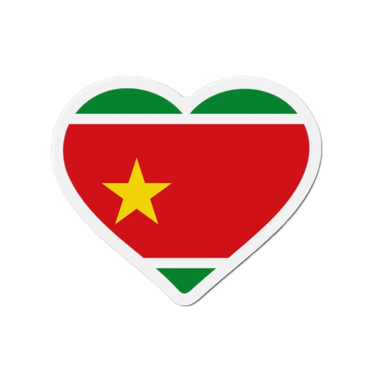 Aimant cœur guadeloupe décoratif en couleurs vives