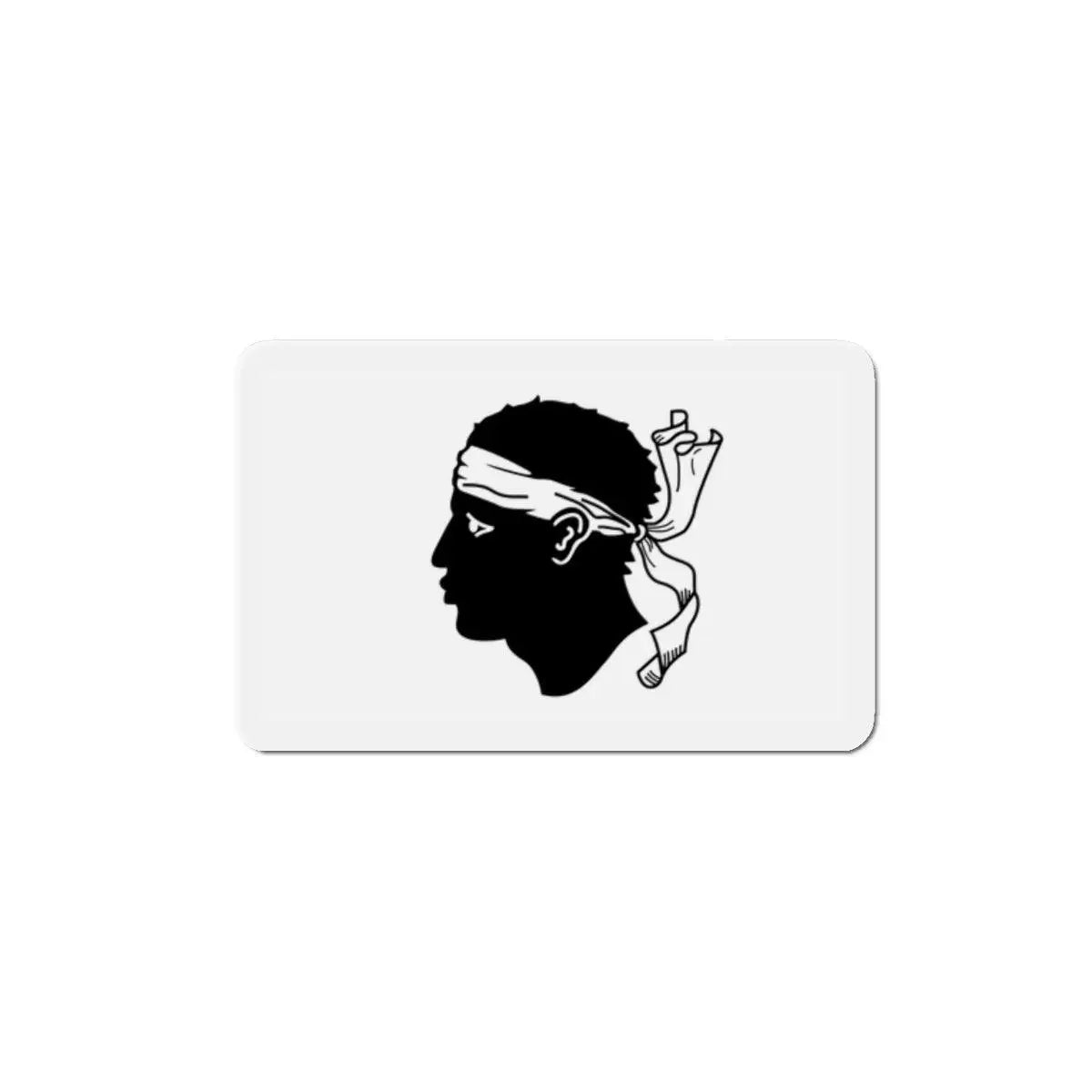 Aimant drapeau corse forme rectangulaire pour surfaces métal