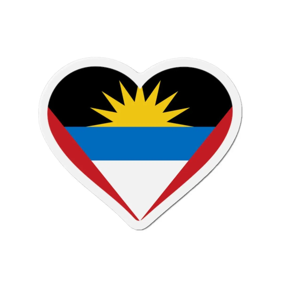 Aimant drapeau de l’antigua-et-barbuda – forme cœur