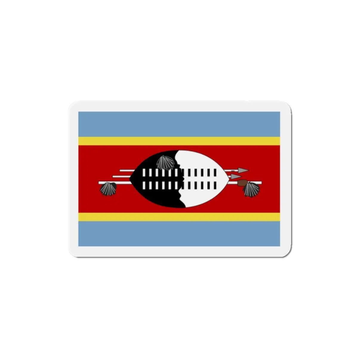 Aimant drapeau eswatini forme rectangulaire décoratif