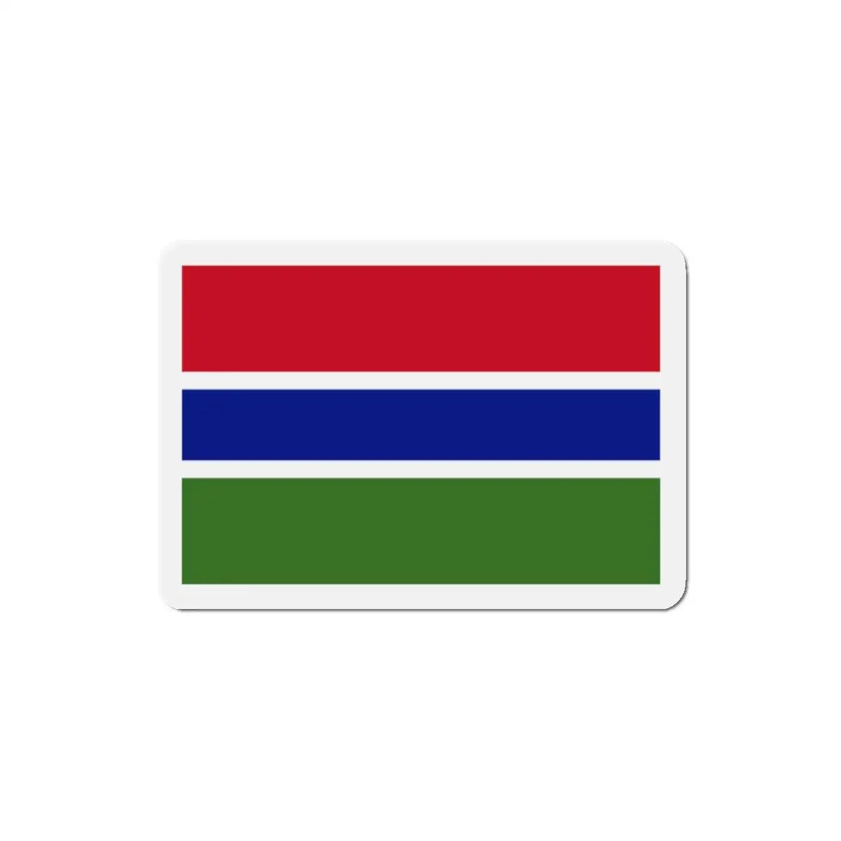 Aimant drapeau gambie forme rectangulaire couleurs vives