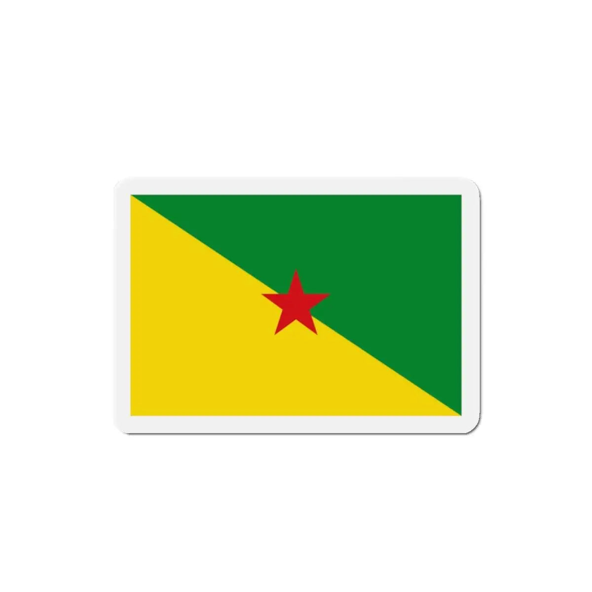 Aimant drapeau guyane forme rectangle décoratif coloré