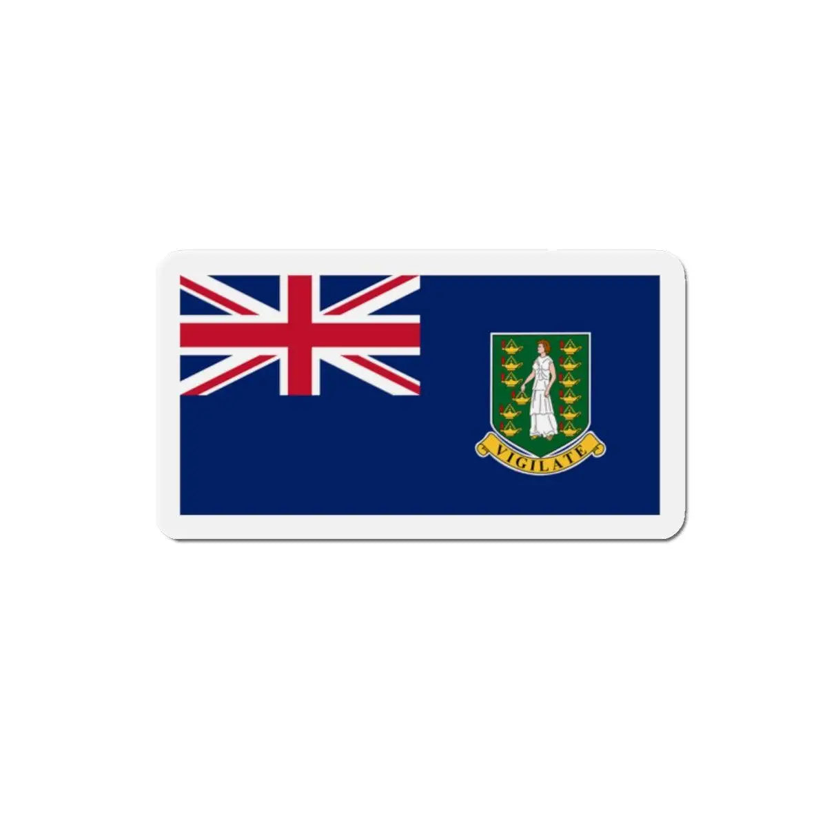 Aimant drapeau îles vierges britanniques forme rectangulaire
