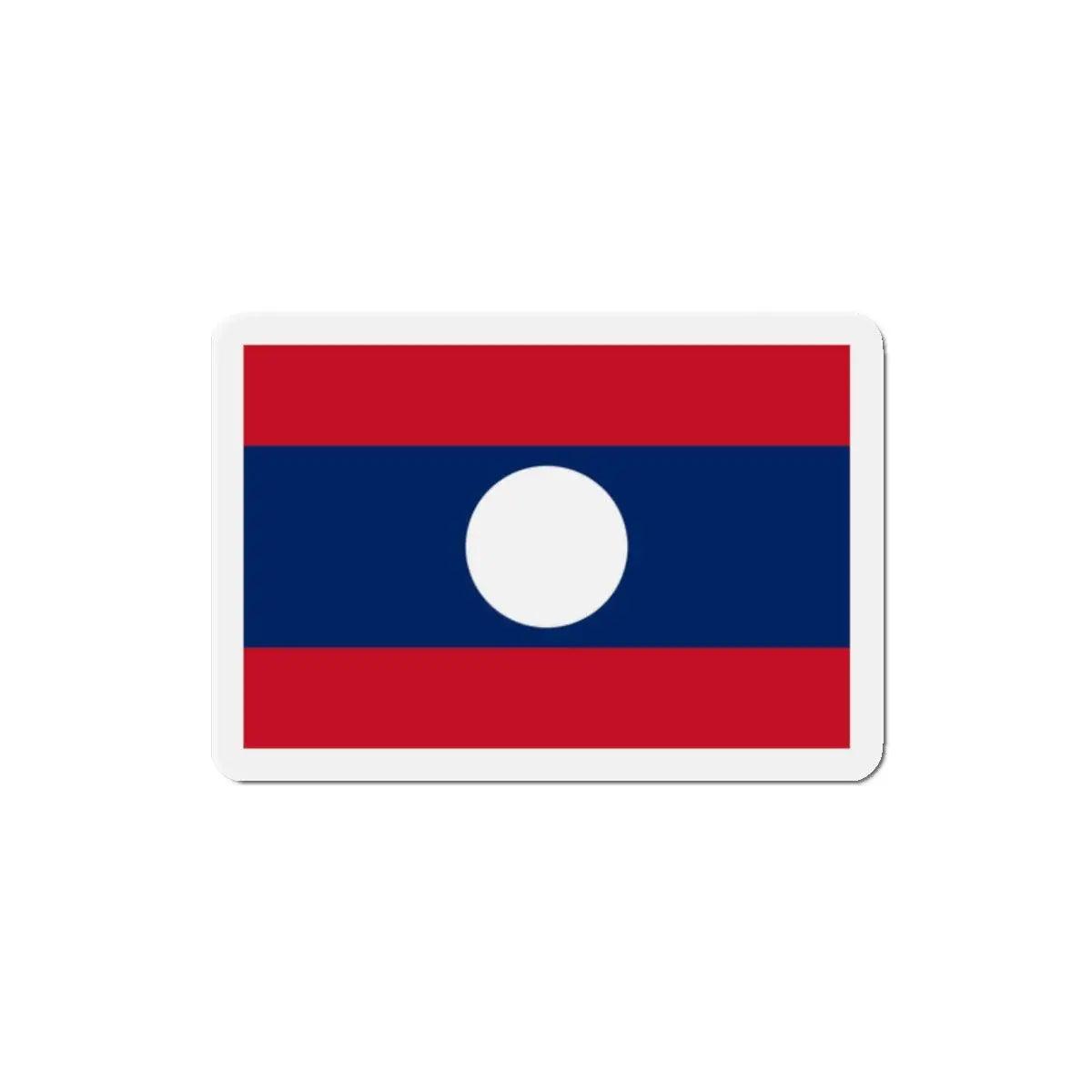 Aimant drapeau laos forme rectangulaire magnet décoratif