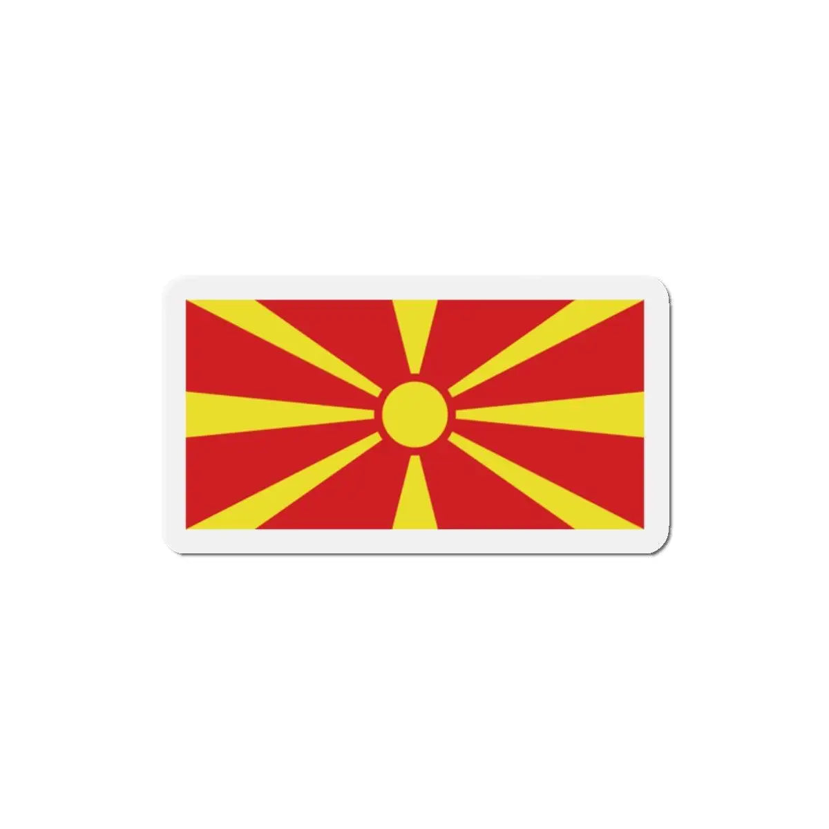 Aimant drapeau macédoine du nord rectangulaire déco magnet