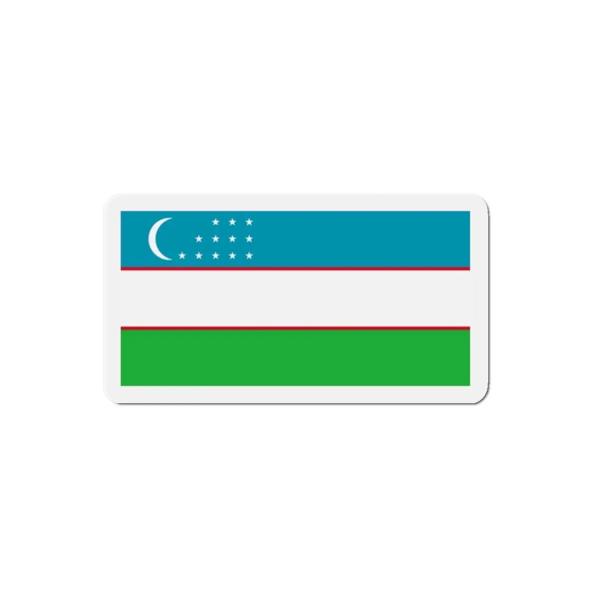 Aimant drapeau ouzbékistan forme rectangulaire décoratif