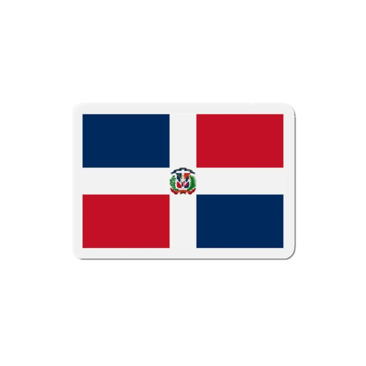 Aimant drapeau république dominicaine forme rectangulaire