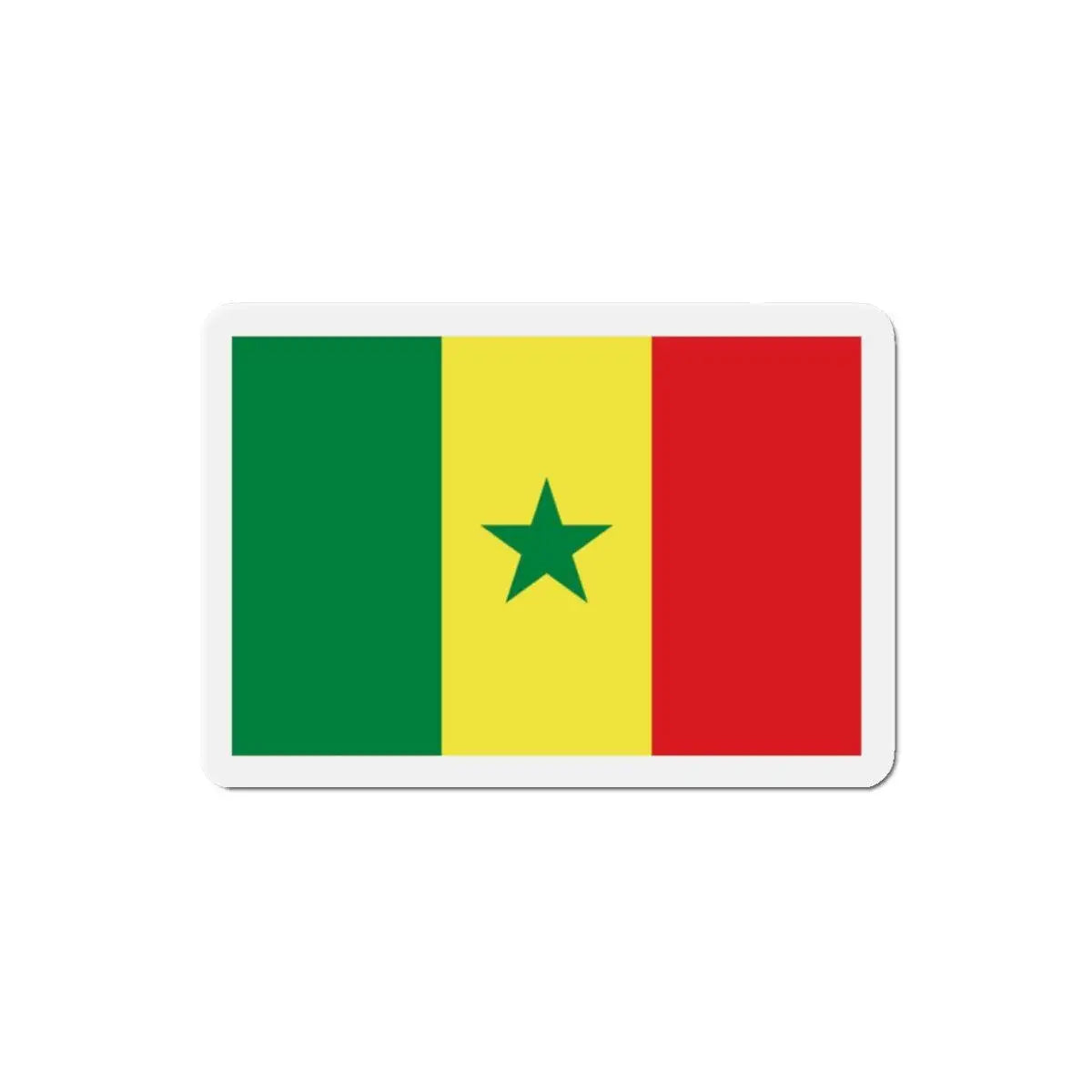 Aimant drapeau sénégal forme rectangulaire couleurs vives