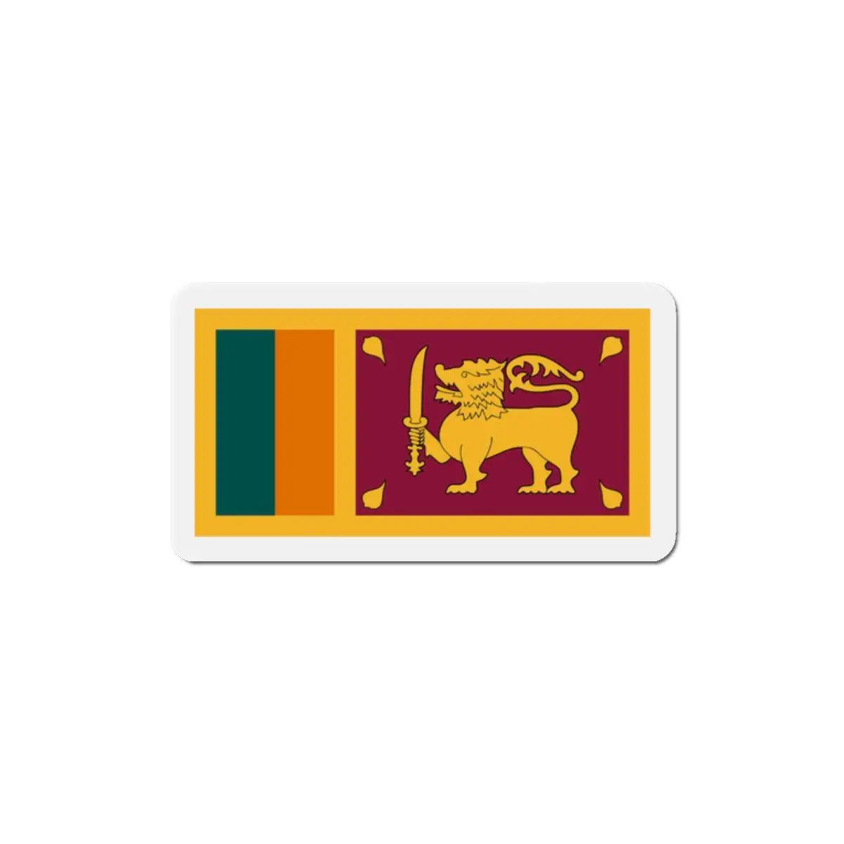 Aimant drapeau sri lanka rectangulaire décoratif magnétique