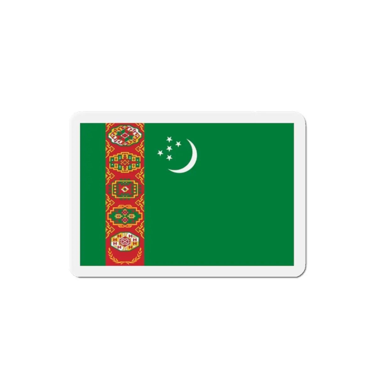 Aimant drapeau turkménistan rectangulaire décoratif magnet