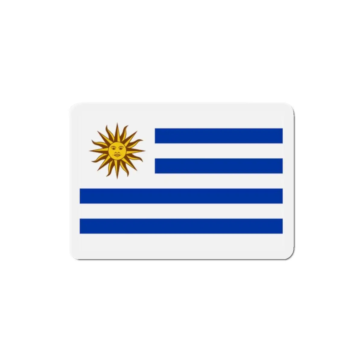 Aimant drapeau uruguay forme rectangulaire décoratif