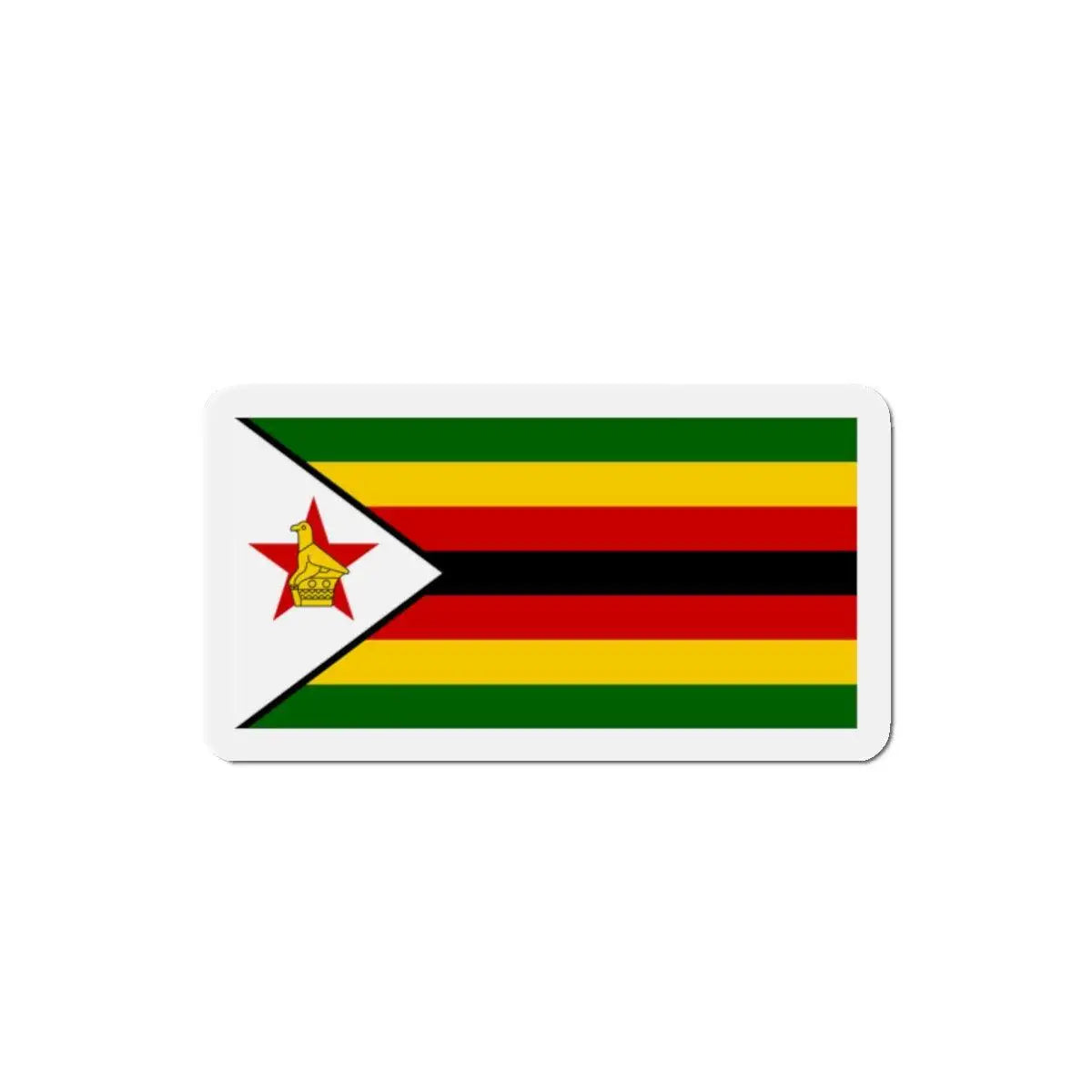 Aimant drapeau zimbabwe rectangulaire décoratif magnétique