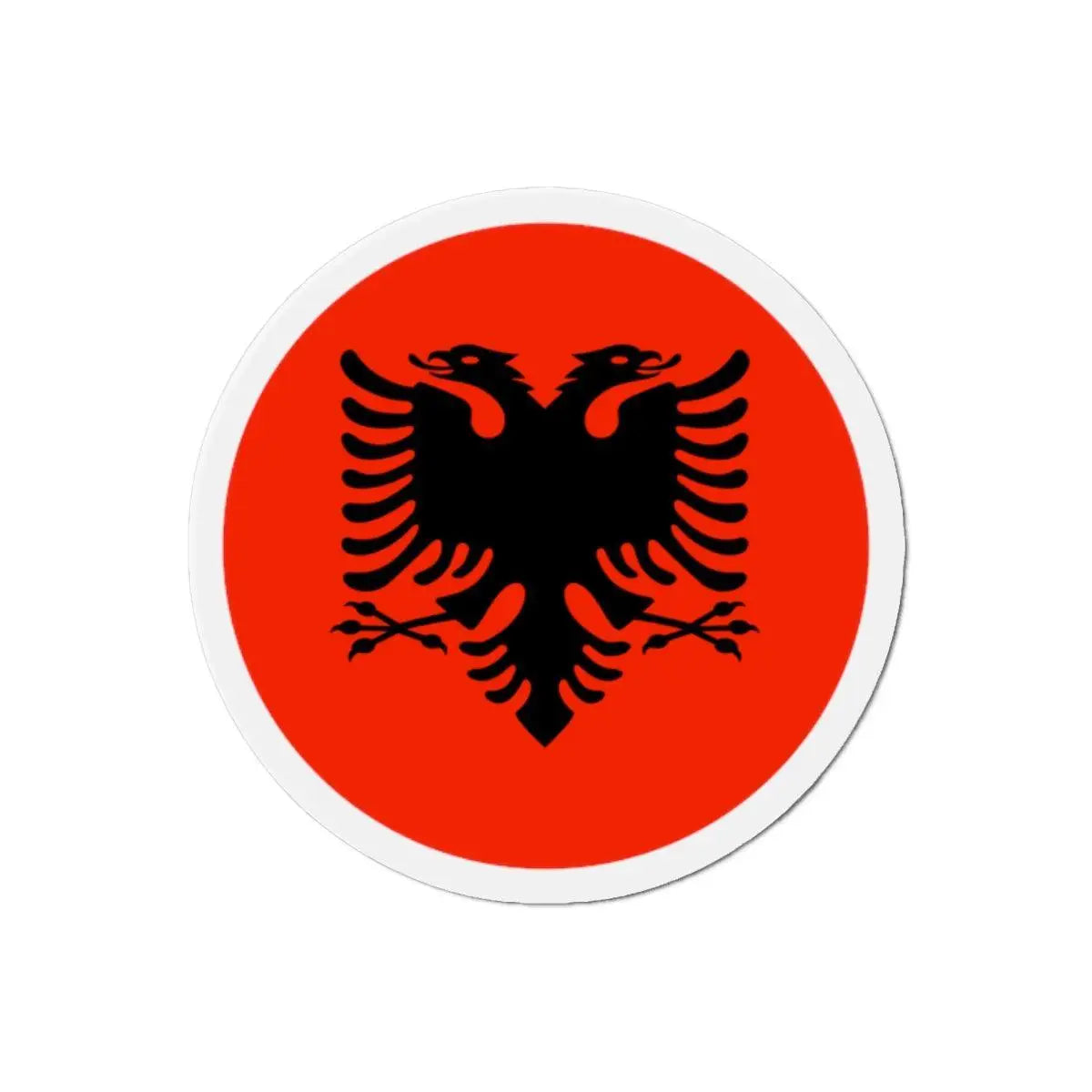 Aimant rond drapeau albanie finition décorative magnétique