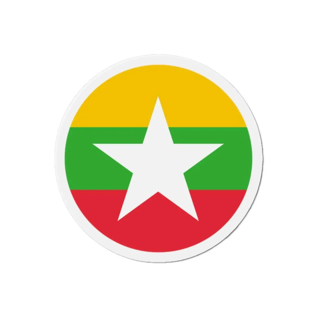 Aimant rond drapeau birmanie déco pratique souvenir