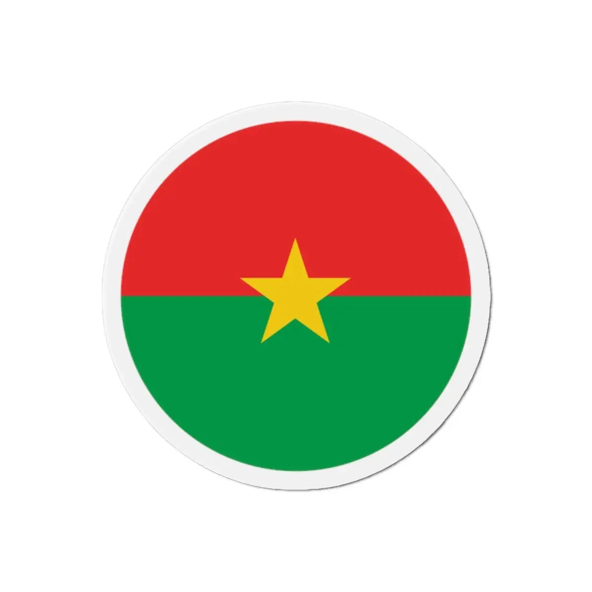 Aimant rond drapeau burkina faso forme décorative magnétique