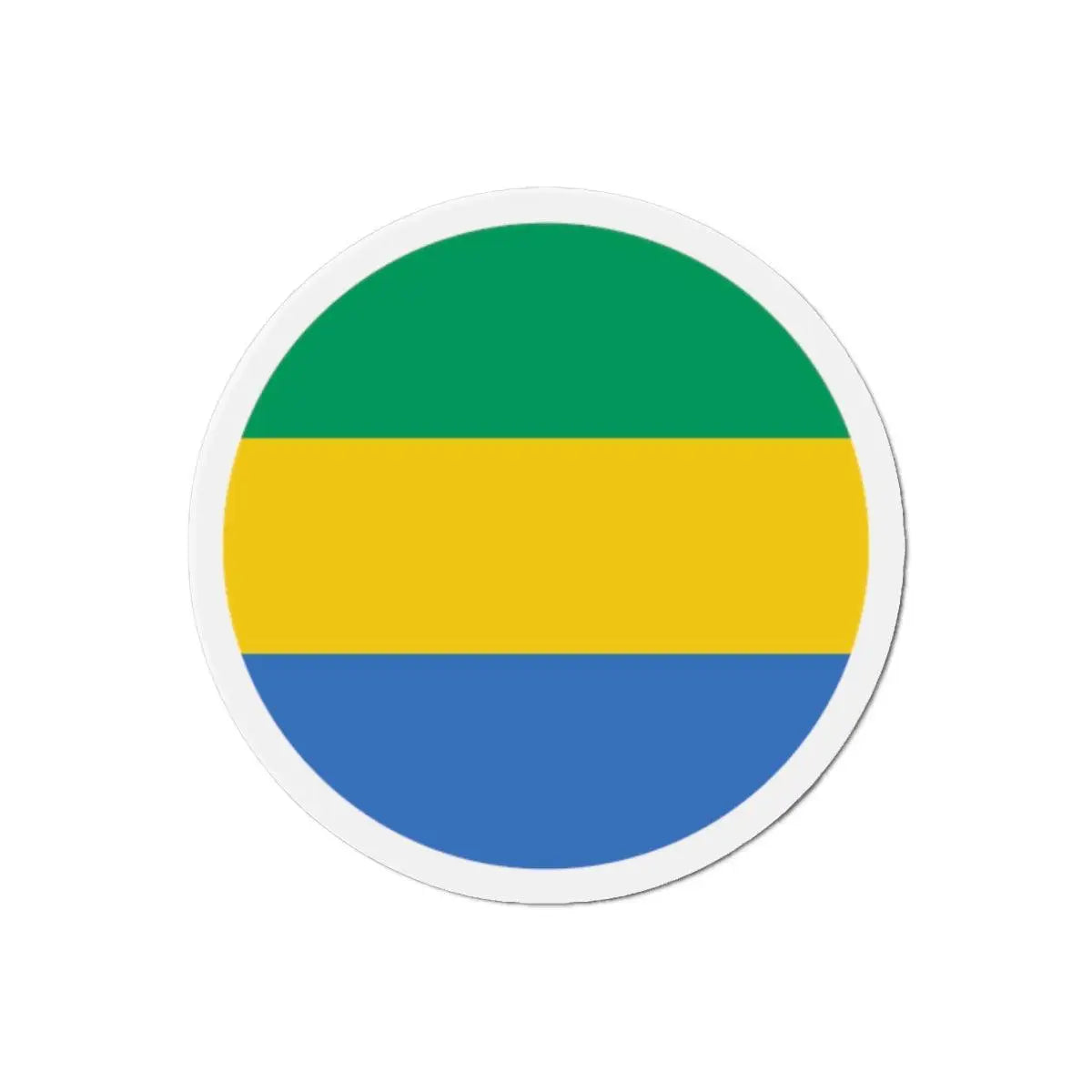 Aimant rond drapeau gabon décoration magnétique colorée
