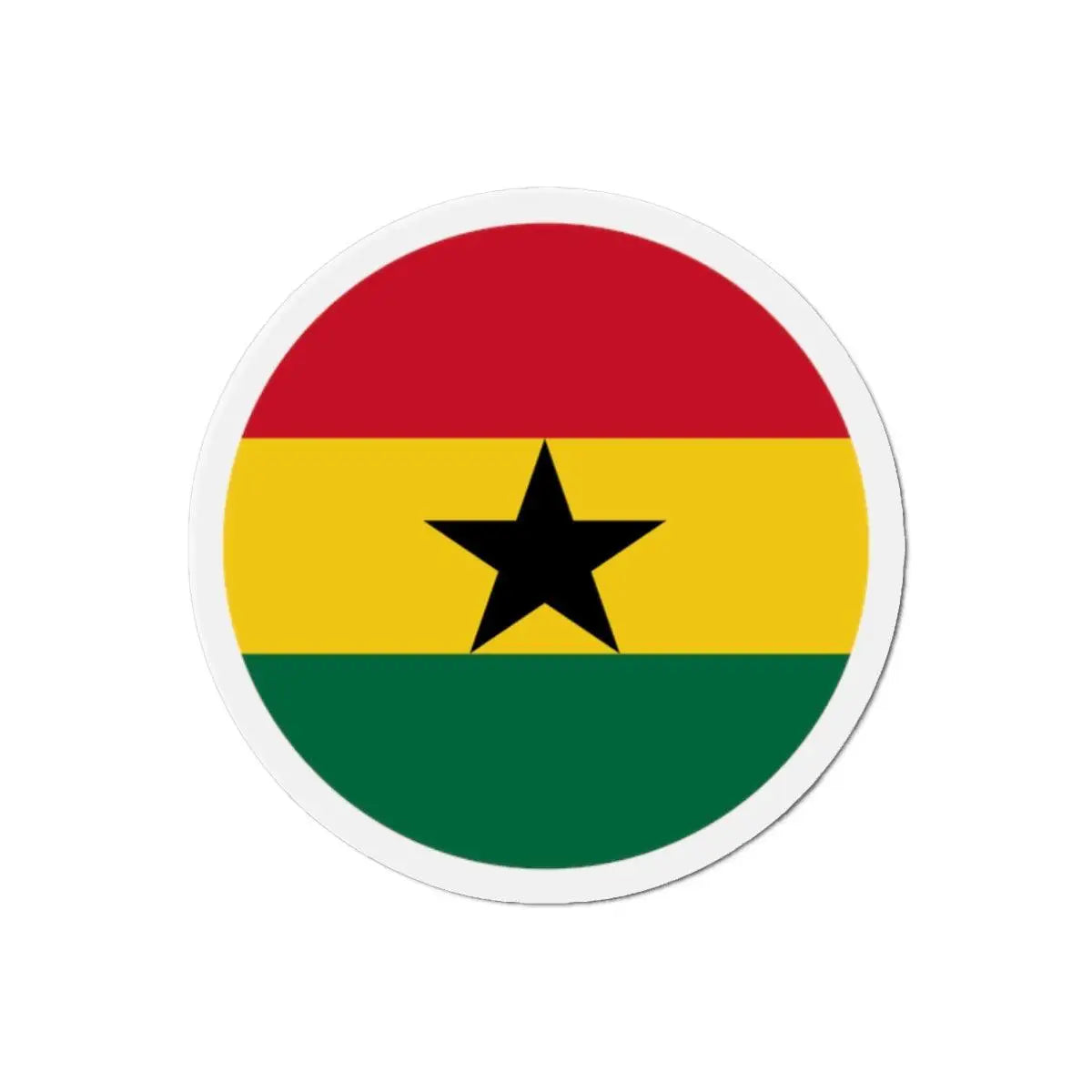 Aimant rond drapeau ghana aux couleurs vives décoratif