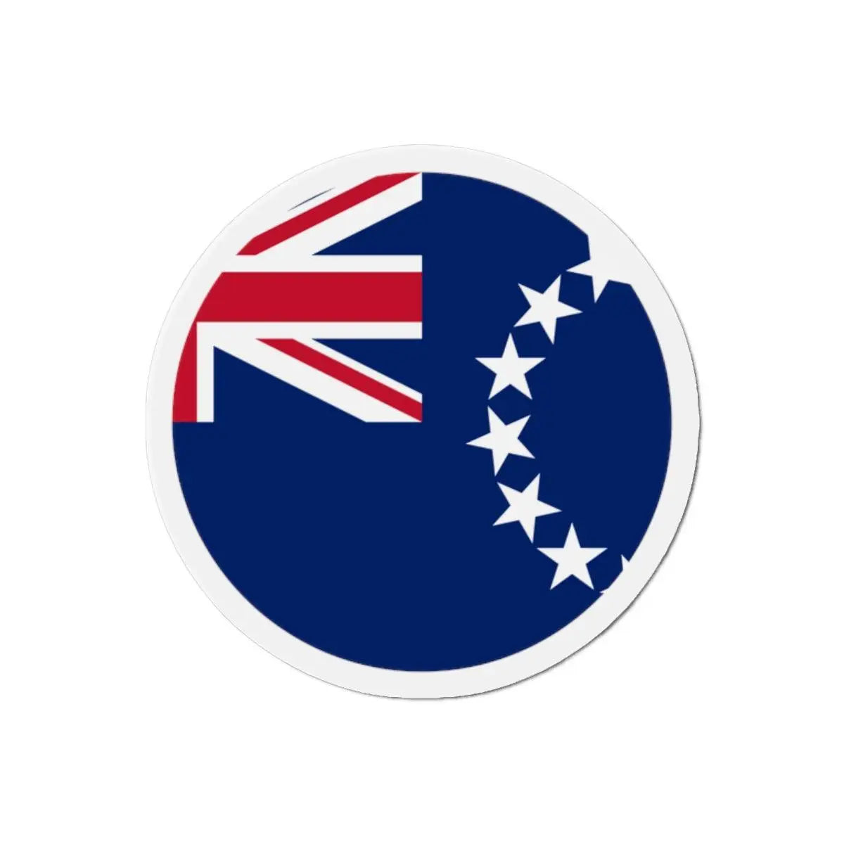 Aimant rond drapeau îles cook décoratif en métal