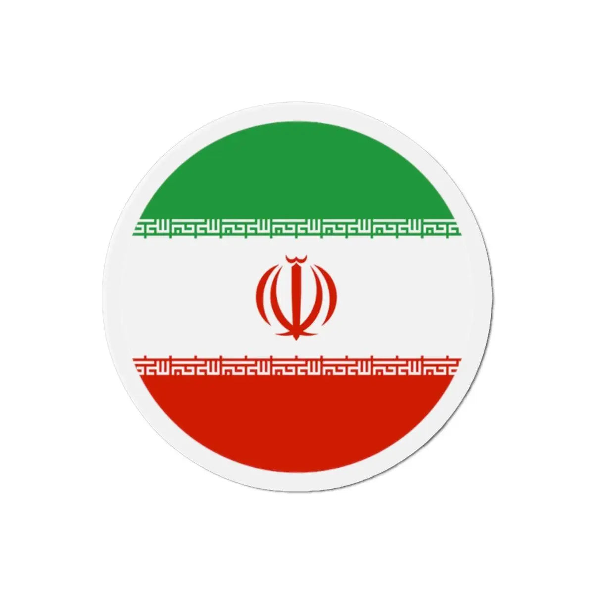 Aimant rond drapeau iran forme ronde décoratif métal